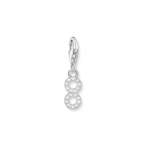 Luxoia - Thomas Sabo Charm-Anhänger Zahl 8 mit weissen Steinen Silber - 2132-051-21