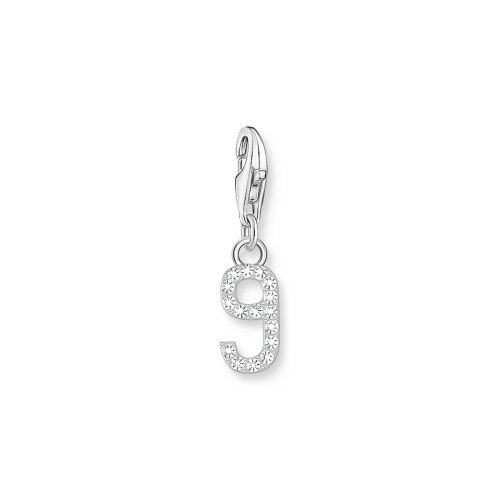 Luxoia - Thomas Sabo Charm-Anhänger Zahl 9 mit weissen Steinen Silber - 2133-051-21