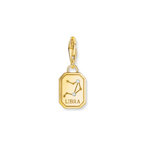 Luxoia - Thomas Sabo Charm-Anhänger Sternzeichen Waage mit Steinen vergoldet - 2153-414-39