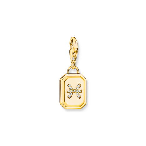 Luxoia - Thomas Sabo Charm-Anhänger Sternzeichen Fische mit Steinen vergoldet - 2154-414-39