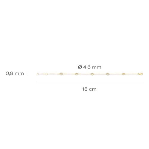 Luxoia - Blush Armband 14k Gelbgold - 2200YZI