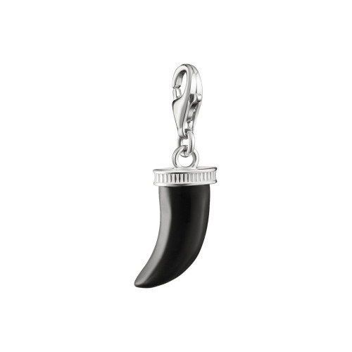 Luxoia - Thomas Sabo Charm-Anhänger Zahn Obsidian Original Silber - 2235-023-11