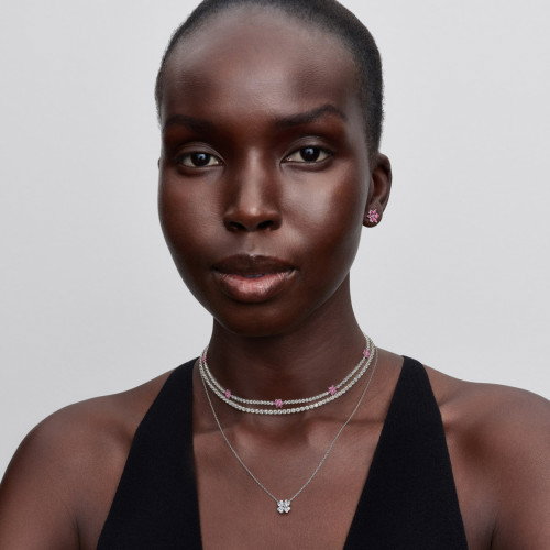 Luxoia - Pandora Funkelndes Glückskleeblatt Anhänger Halskette - 394502C01-45