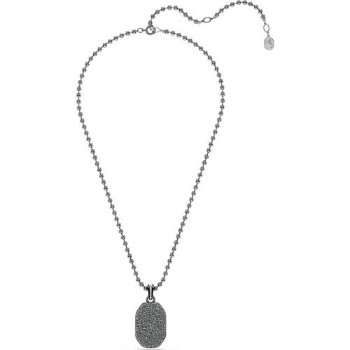 Luxoia - Swarovski Dextera Octagon Halskette Achteckform Rundschliff Schwarz Rutheniert - 5724595