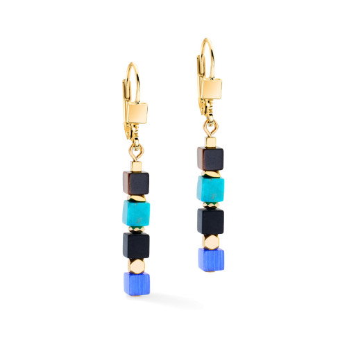 Luxoia - Coeur de Lion Cube Mosaic Lagoon Ohrringe - 3024/20-1555