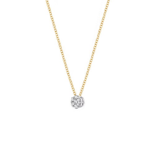 Luxoia - Blush Diamonds Halskette 14k Gelbgold und Weissgold - 3602BDI