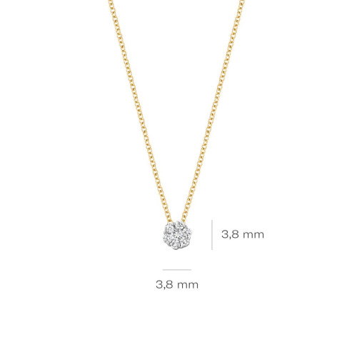 Luxoia - Blush Diamonds Halskette 14k Gelbgold und Weissgold - 3602BDI