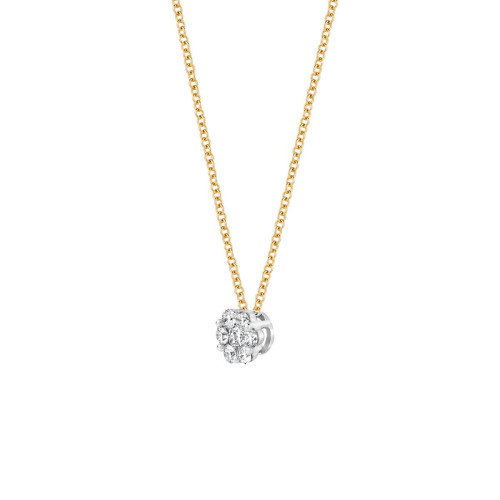 Luxoia - Blush Diamonds Halskette 14k Gelbgold und Weissgold - 3603BDI