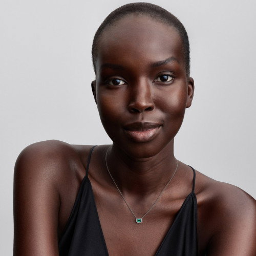 Luxoia - Pandora Rechteckiger Funkelnder Strahlenkranz Halskette - 394503C01-45