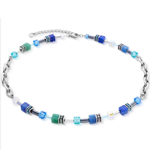 Luxoia - Coeur de Lion GeoCube Chunky Chain Halskette - 4524/10-0705