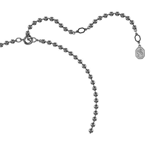 Luxoia - Swarovski Dextera Octagon Halskette Achteckform Rundschliff Schwarz Rutheniert - 5724595