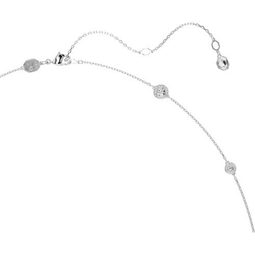 Luxoia - Swarovski Una Angelic lange Halskette Rundschliff Weiss Rhodiniert - 5733197