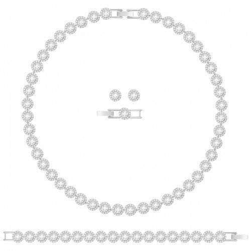 Luxoia - Swarovski Una Angelic Set Rundschliff Weiss Rhodiniert - 5367853