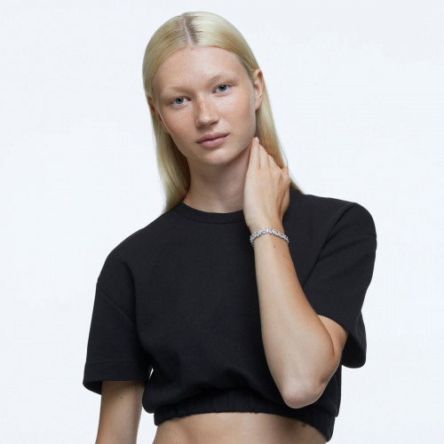 Luxoia - Swarovski Matrix Tennis Armband Tropfenschliff Weiss Rhodiniert - 5598350