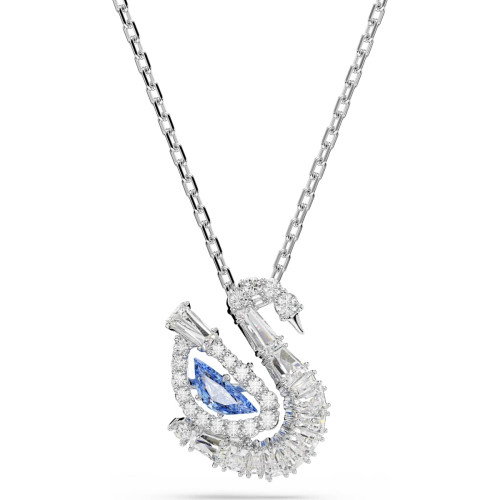 Luxoia - Swarovski Swan Halskette Verschiedene Schliffe Schwan Blau - 5723389