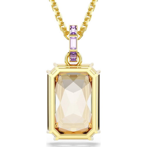 Luxoia - Swarovski Millenia Halskette Oktagon Schliff Karamell Goldlegierungsschicht - 5725752
