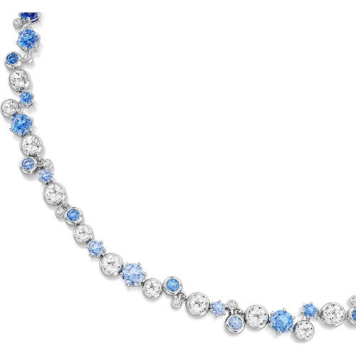 Luxoia - Swarovski Constella Halskette Verschiedene Schliffe Blau Rhodiniert - 5732255