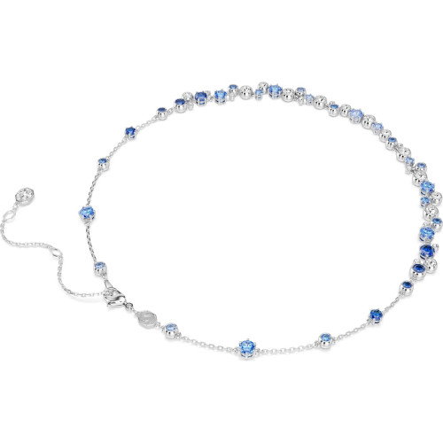 Luxoia - Swarovski Constella Halskette Verschiedene Schliffe Blau Rhodiniert - 5732255