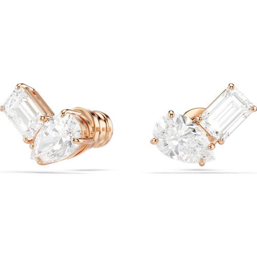 Luxoia - Swarovski Mesmera Set Tropfenschliff Oktagon Schliff Weiss Roségold Legierungsschicht - 5734246