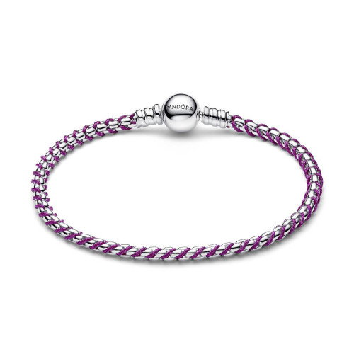 Luxoia - Pandora Lilafarbene Kordel Kastenkette Armband - 593816C03