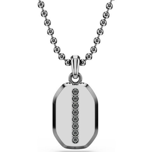 Luxoia - Swarovski Dextera Octagon Halskette Achteckform Rundschliff Schwarz Rutheniert - 5724595