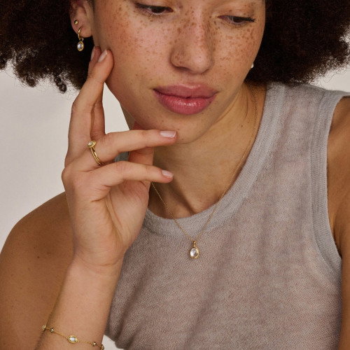 Luxoia - Blush Ohr Charms 14k Gelbgold - 9091YMQ