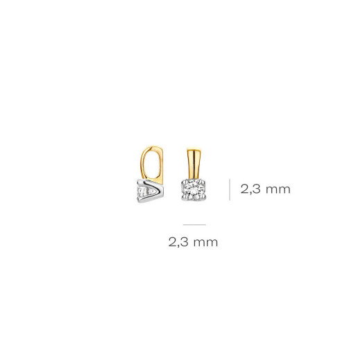 Luxoia - Blush Diamonds Anhänger 14k Gelbgold und Weissgiold - 6600BDI