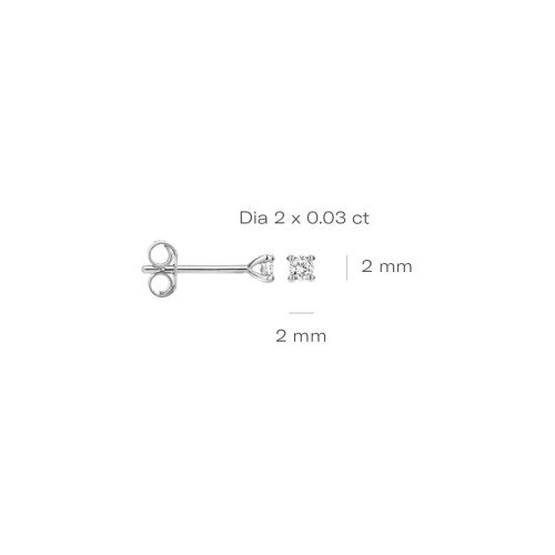 Luxoia - Blush Diamonds Ohrstecker 14k Weissgold - 7600WDI