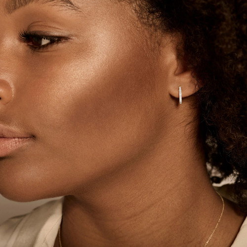 Luxoia - Blush Diamonds Ohrringe 14k Gelbgold und Weissgold - 7612BDI