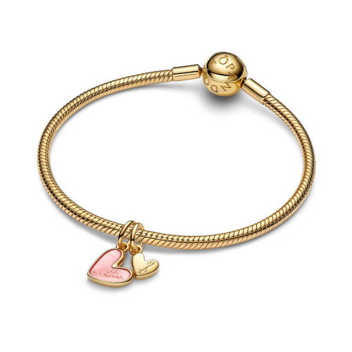 Luxoia - Pandora Rosafarbener Teilbarer Mutter & Tochter Charm - 763766C01
