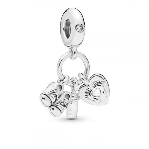 Luxoia - Pandora Nuckelflasche und Babyschuhe Charm - 798106CZ