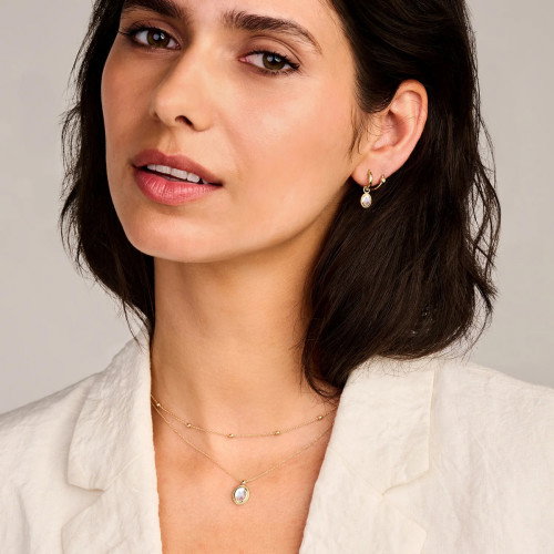 Luxoia - Blush Ohr Charms 14k Gelbgold - 9091YMQ