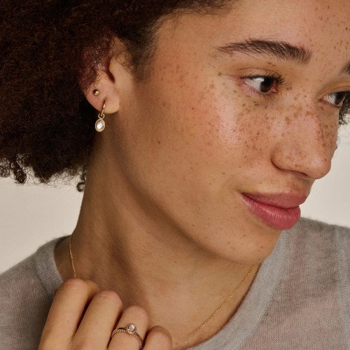 Luxoia - Blush Ohr Charms 14k Gelbgold - 9091YMQ