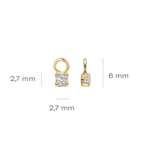 Luxoia - Blush Ohr Charms 14k Gelbgold - 9097YZI