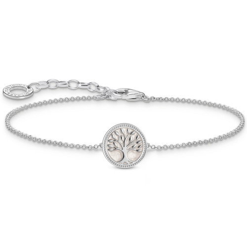 Luxoia - Thomas Sabo Armband mit Tree of Love Anhänger und weisser Emaille Silber - A2160-007-21-L19V