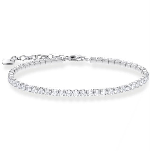 Luxoia - Thomas Sabo Tennisarmband mit weissen Steinen Silber - A2167-051-14