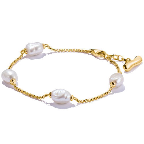 Luxoia - Thomas Sabo Armband mit Perlen Natural Beauty vergoldet - A2189-430-14-L19V