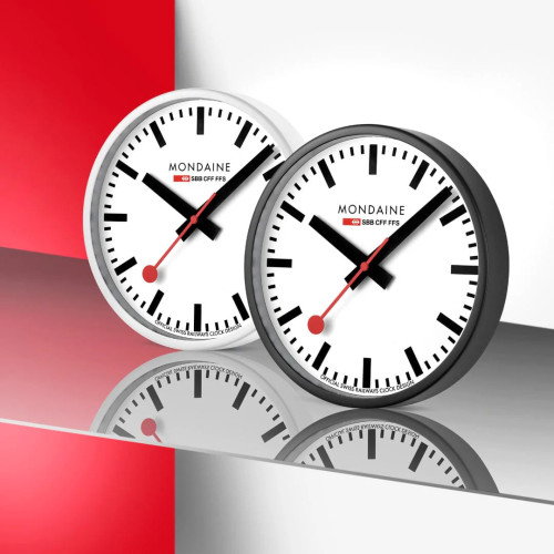 Luxoia - Mondaine Wanduhr (25 cm) - A990.CLOCK.12SBB