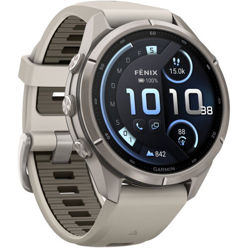 Luxoia - Garmin Fenix 9 Pro inReach Amoled Titanium Fog Gray (43 mm) - 010-04335-81