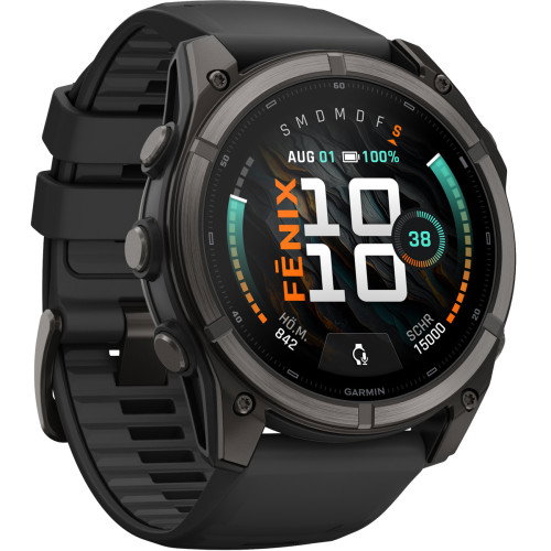 Luxoia - Garmin Fenix 9 Amoled Carbon Gray Titanium (51 mm) - 010-04763-11