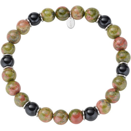 Luxoia - Amen Agate Steel Armband - ACBRU8EL15