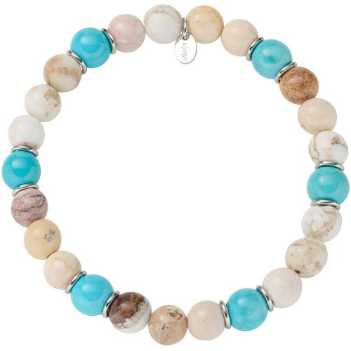 Luxoia - Amen Agate Steel Armband - ACBRU8EL19