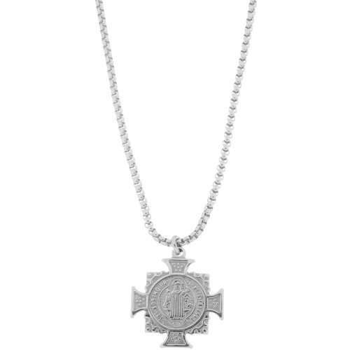 Luxoia - Amen St. Benedict Steel Halskette - ACCLSBCRB