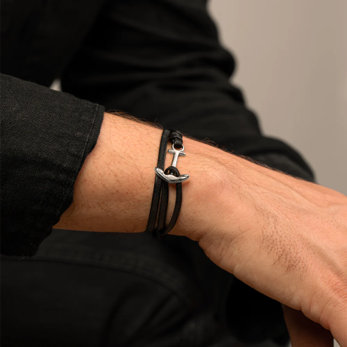 Luxoia - Paul Hewitt The Anchorband Armband Silber Schwarz