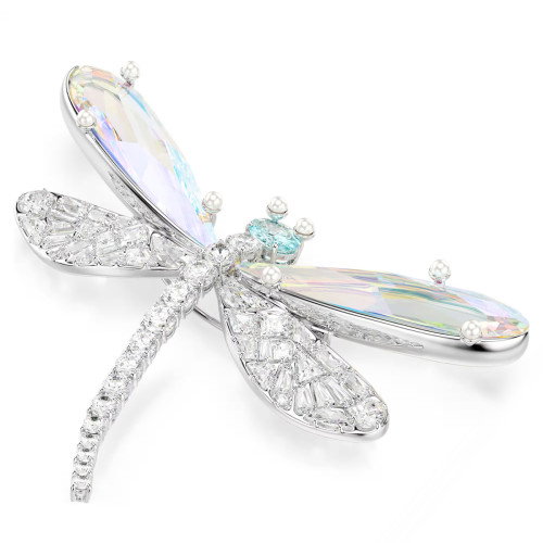 Luxoia - Swarovski x Ariana Grande Halskette und Brosche Verschiedene Schliffe Libelle Grün Rhodiniert - 5737429