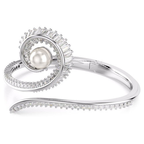 Luxoia - Swarovski x Ariana Grande Armreif Kristallperle Baguette Schliff Weiss Rhodiniert