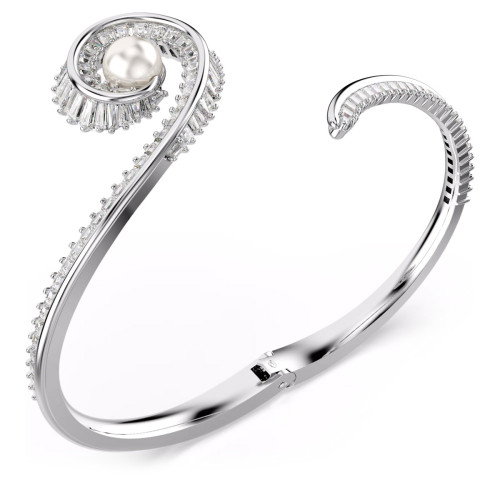 Luxoia - Swarovski x Ariana Grande Armreif Kristallperle Baguette Schliff Weiss Rhodiniert