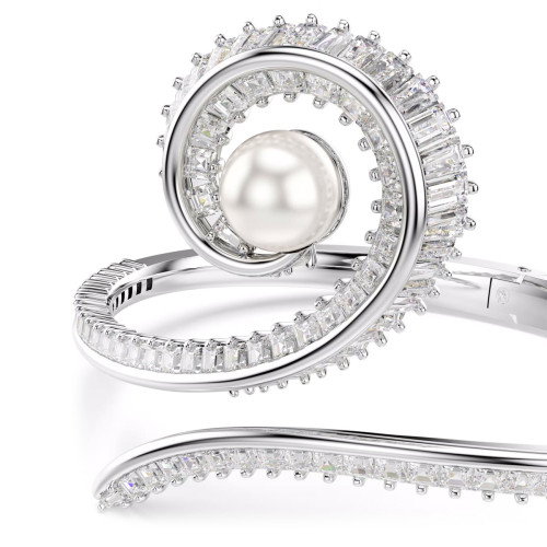 Luxoia - Swarovski x Ariana Grande Armreif Kristallperle Baguette Schliff Weiss Rhodiniert