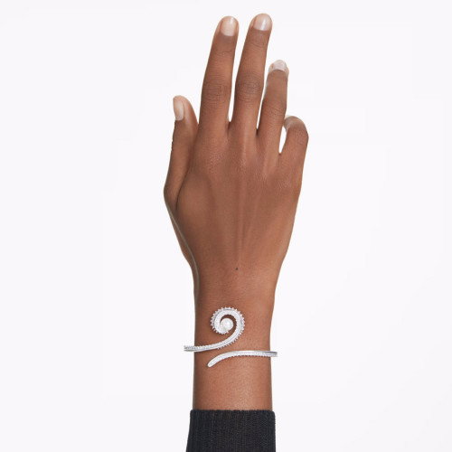 Luxoia - Swarovski x Ariana Grande Armreif Kristallperle Baguette Schliff Weiss Rhodiniert