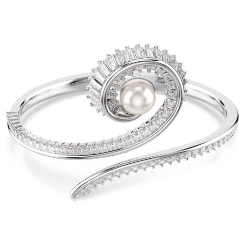 Luxoia - Swarovski x Ariana Grande Armreif Kristallperle Baguette Schliff Weiss Rhodiniert